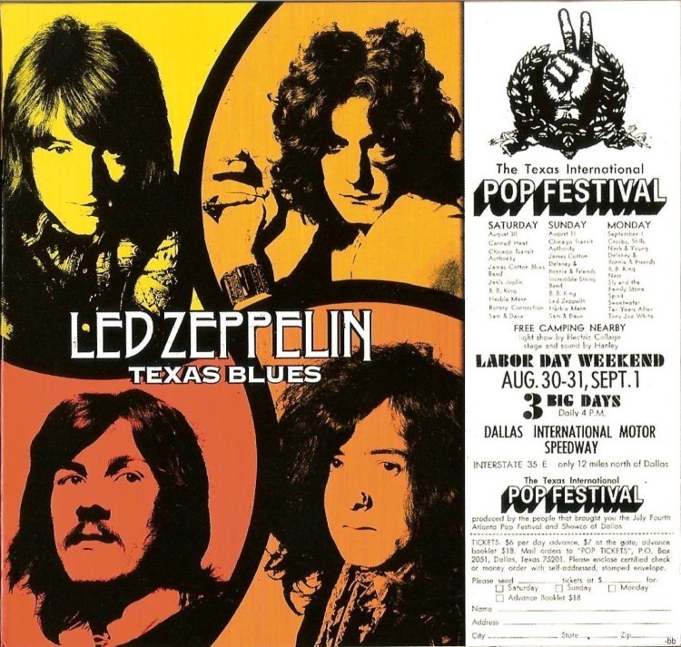 LED ZEPPELIN - TEXAS INTERNATIONAL POP FESTIVAL DALLAS 1969 1 CD! ROBERT PLANT