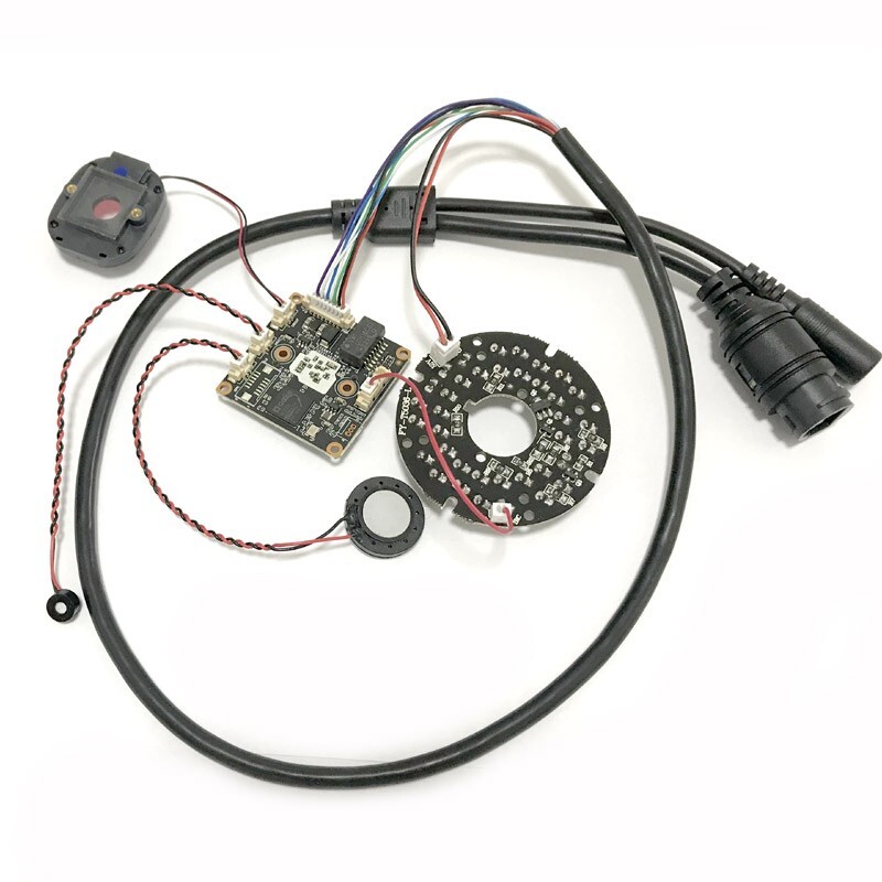 1/2.8" HD 4mp H.265 AI IP Camera Module CCTV Network Audio with Speaker MIC