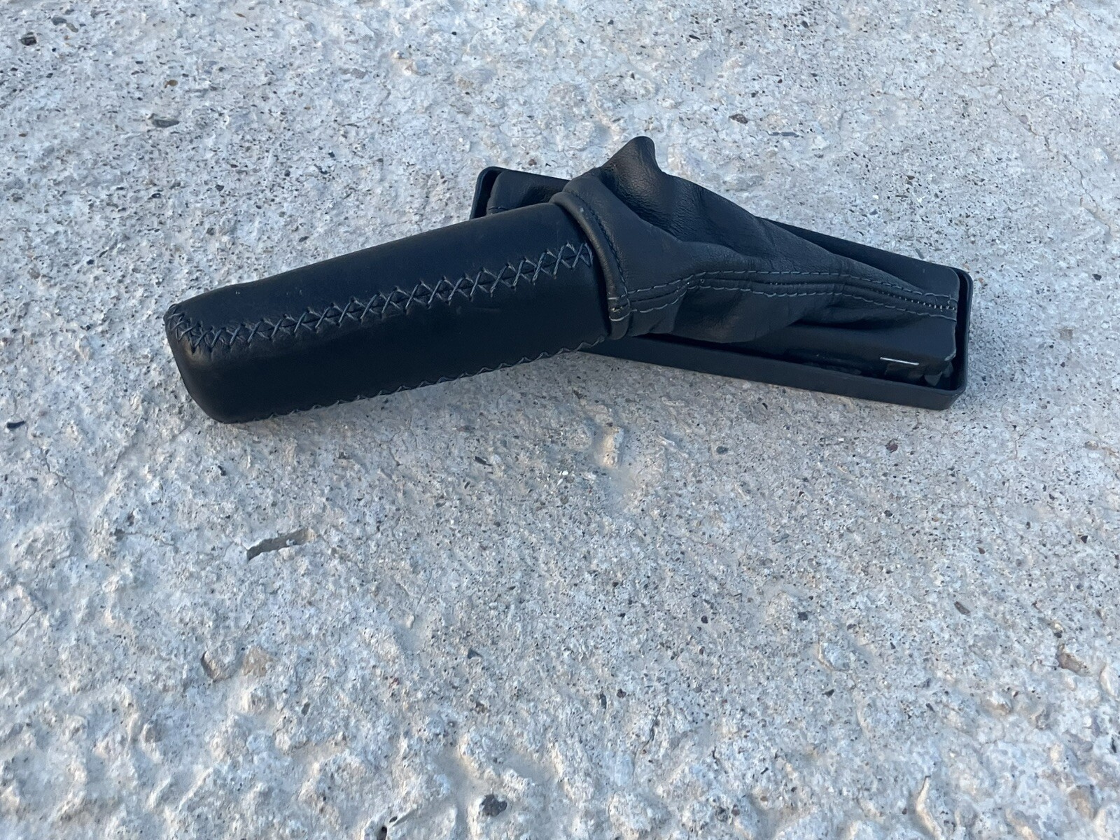 1995-2002 Land Range Rover Parking Brake Handle w Boot Leather P38 Black OEM