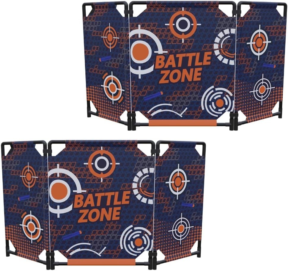 2-Pack Tactical Bunker Obstacles - Foldable Battlefield Cover for Laser Tag Fun