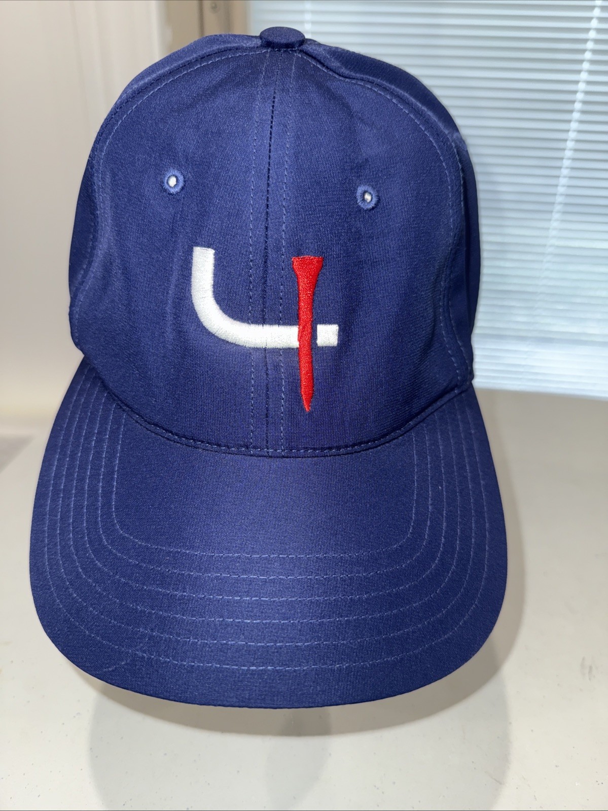 Adidas Golf Tee Logo Flex Band Hat Cap Hook Loop Polyester