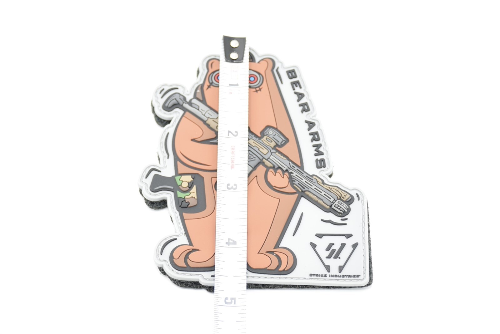 STRIKE INDUSTRIES BEAR ARMS LOGO PATCH HOOK/LOOP BACKING LARGE SIZED PATCH RARE