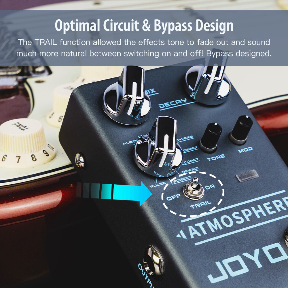JOYO Atmosphere Reverb Electric Guitar Pedal 9 Digital Reverb Types (Opened)