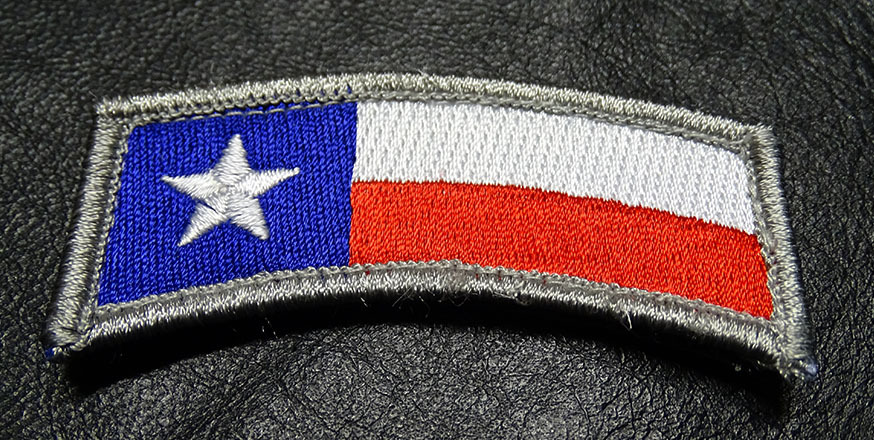 TEXAS STATE FLAG ROCKER TAB HOOK  PATCH