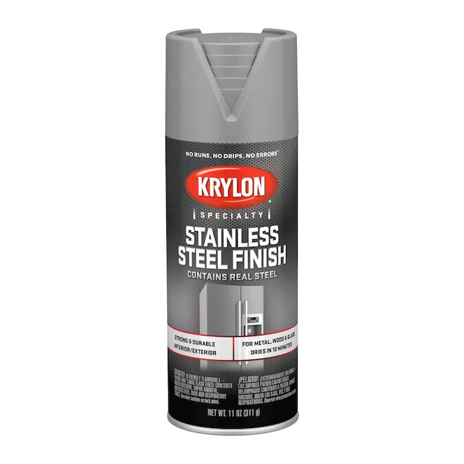 KRYLON STAINLESS STEEL FINISH  SPRAY PAINT  INTERIOR / EXTERIOR Metal Wood Glass