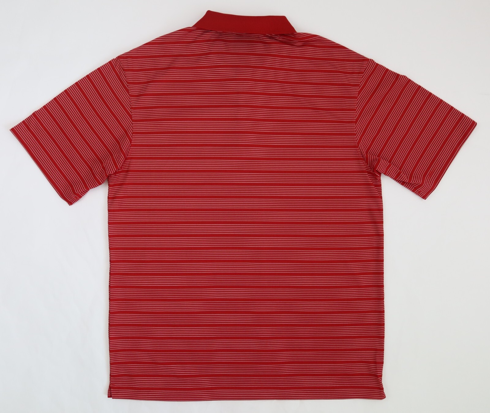 Nike Golf DRI-FIT Polo Red White Stripe Medium
