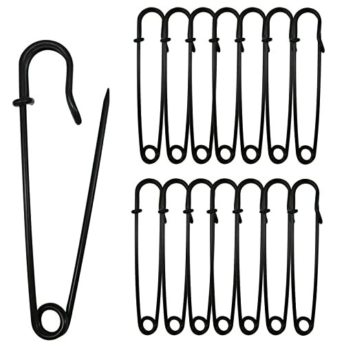 30 Pack 3" Large Safety Pins for Clothes Leather Canvas Blankets Crafts Skirts