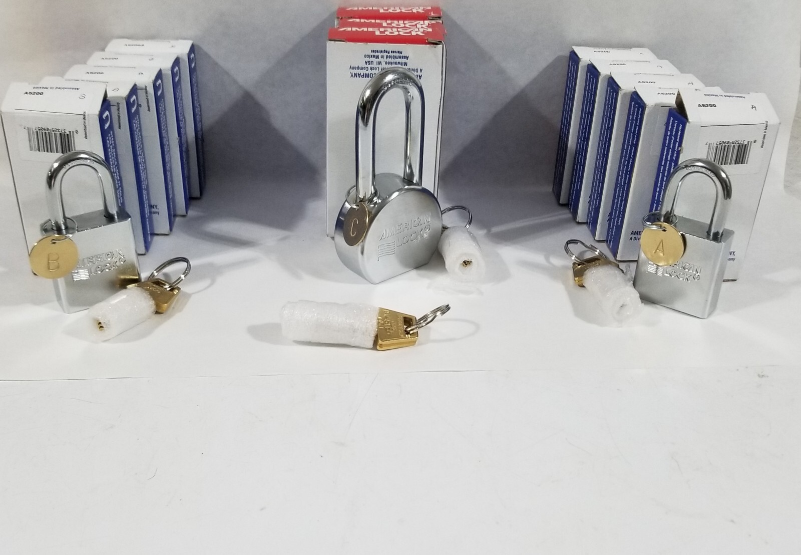 13 Master Keyed Padlocks, Great For Commericial Use, 3 Sub Groups with ID Tags