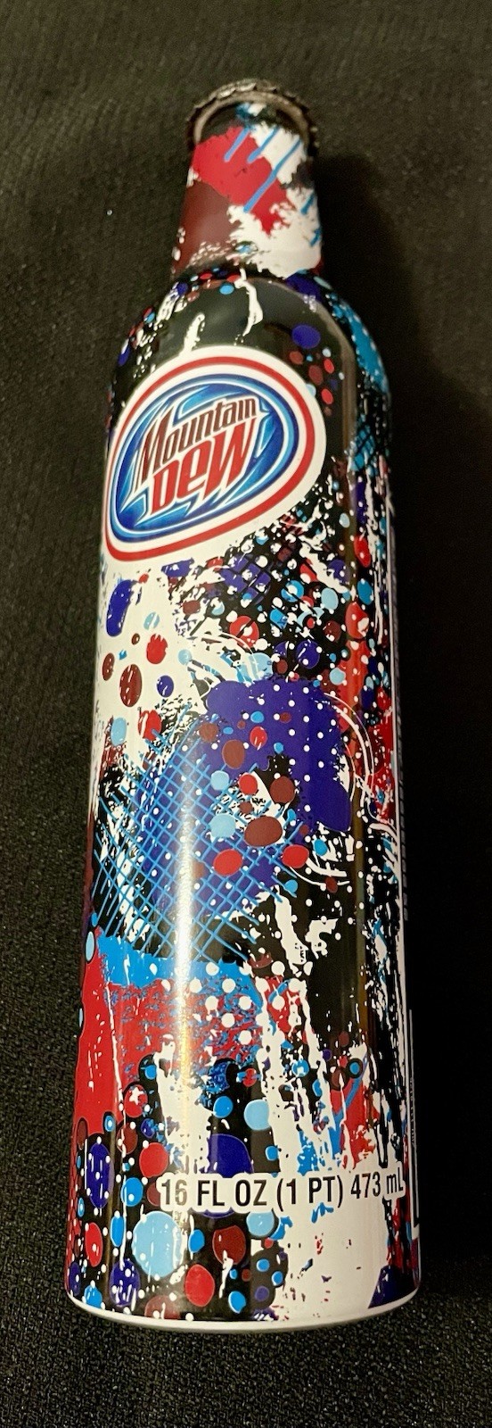 Collectible Limited Edition 2008 Mountain Dew Bottle Color Riot With Rare Lid