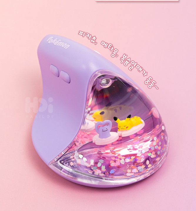 Pokemon Ditto Vertical Wireless Mouse Bluetooth 2.4G Ergonomic RGB Mouse