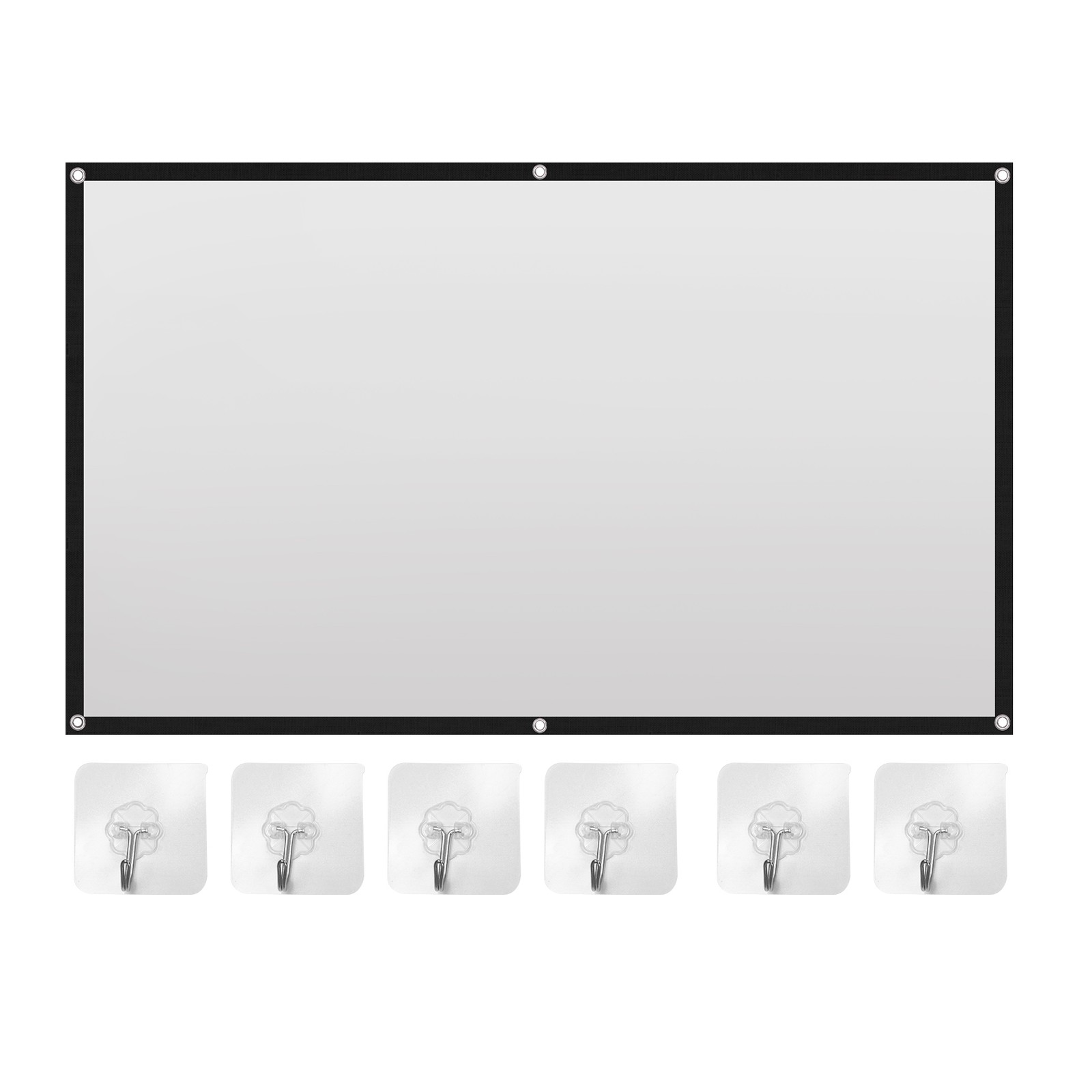 Portable Projector Screen for Home Theater Outdoor  White Foldable -Crease9412