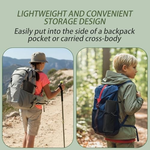 Foldable Backpack Stool, Portable Stool & Pocket Chair for Camping Black