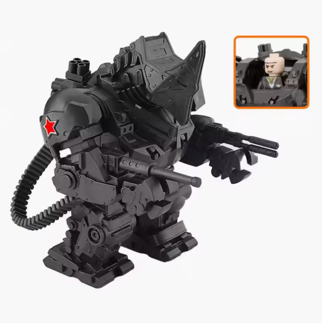 Custom Molded MARVEL AMAZING SPIDER-MAN 2 RHINO MECH ARMOR (Black) w/MiniFigure