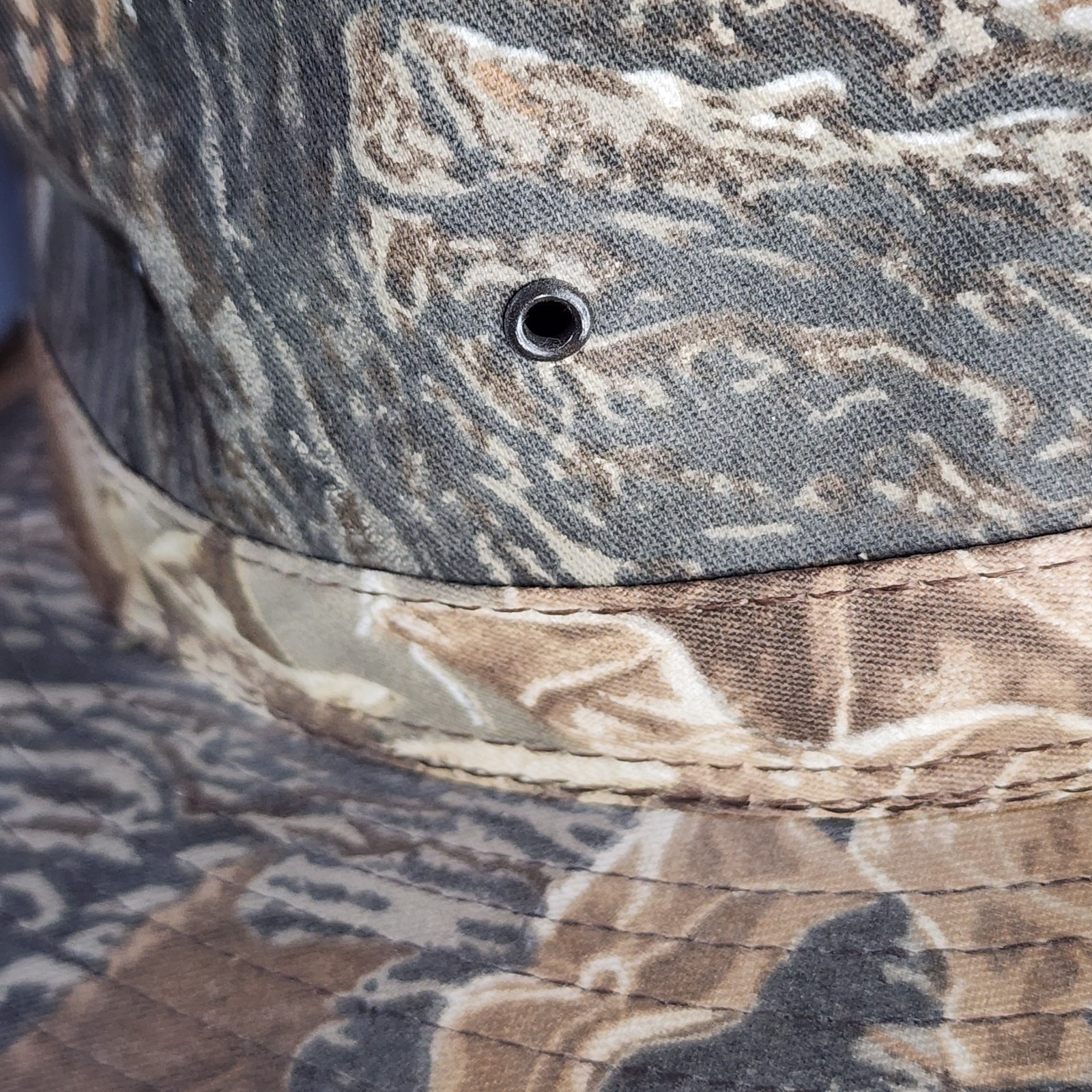 Vintage Realtree Advantage Camo Fedora Hat Safari Outback Hunting Mens Large USA