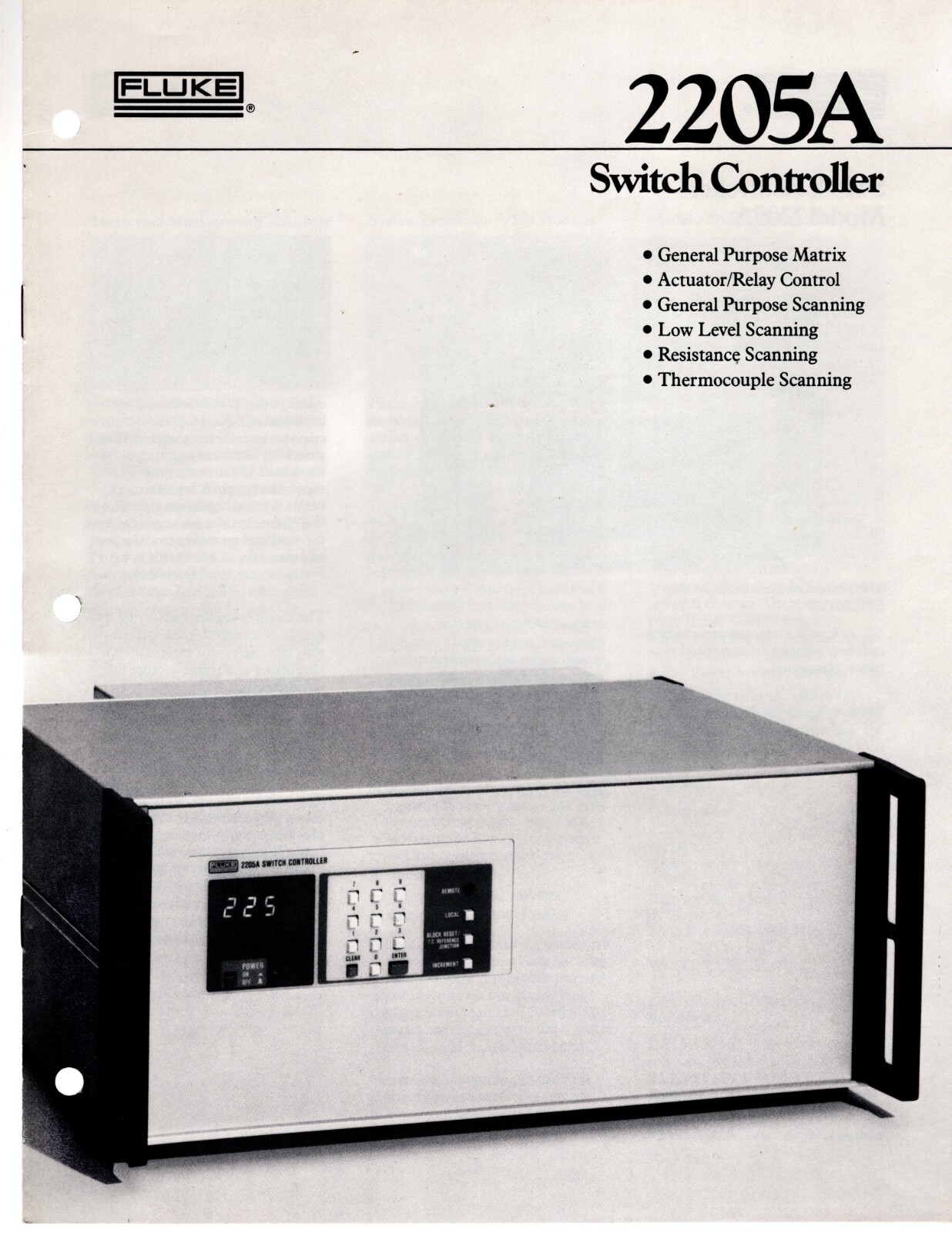 Fluke 2205A Switch Controller