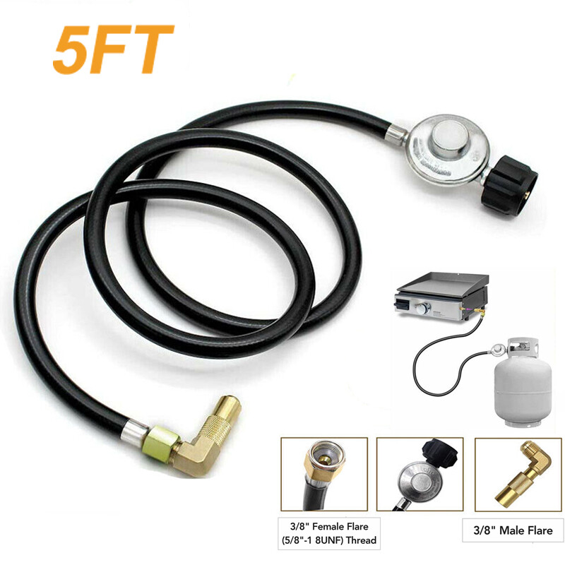 QCC1 Propane Regulator Hose Adapter for Blackstone 17" 22" Griddle Burner Stove