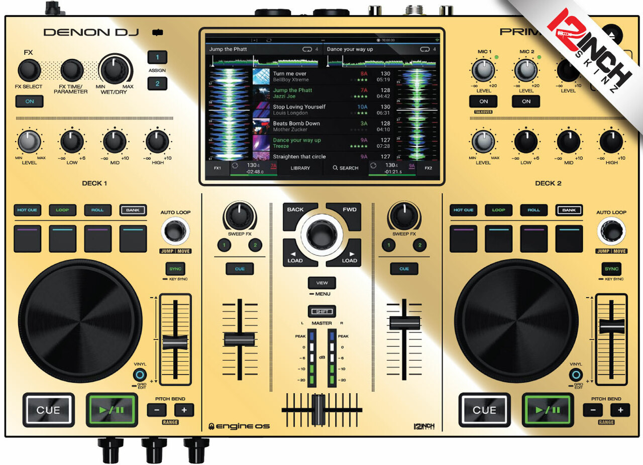Denon Prime GO Skin - mirror gold