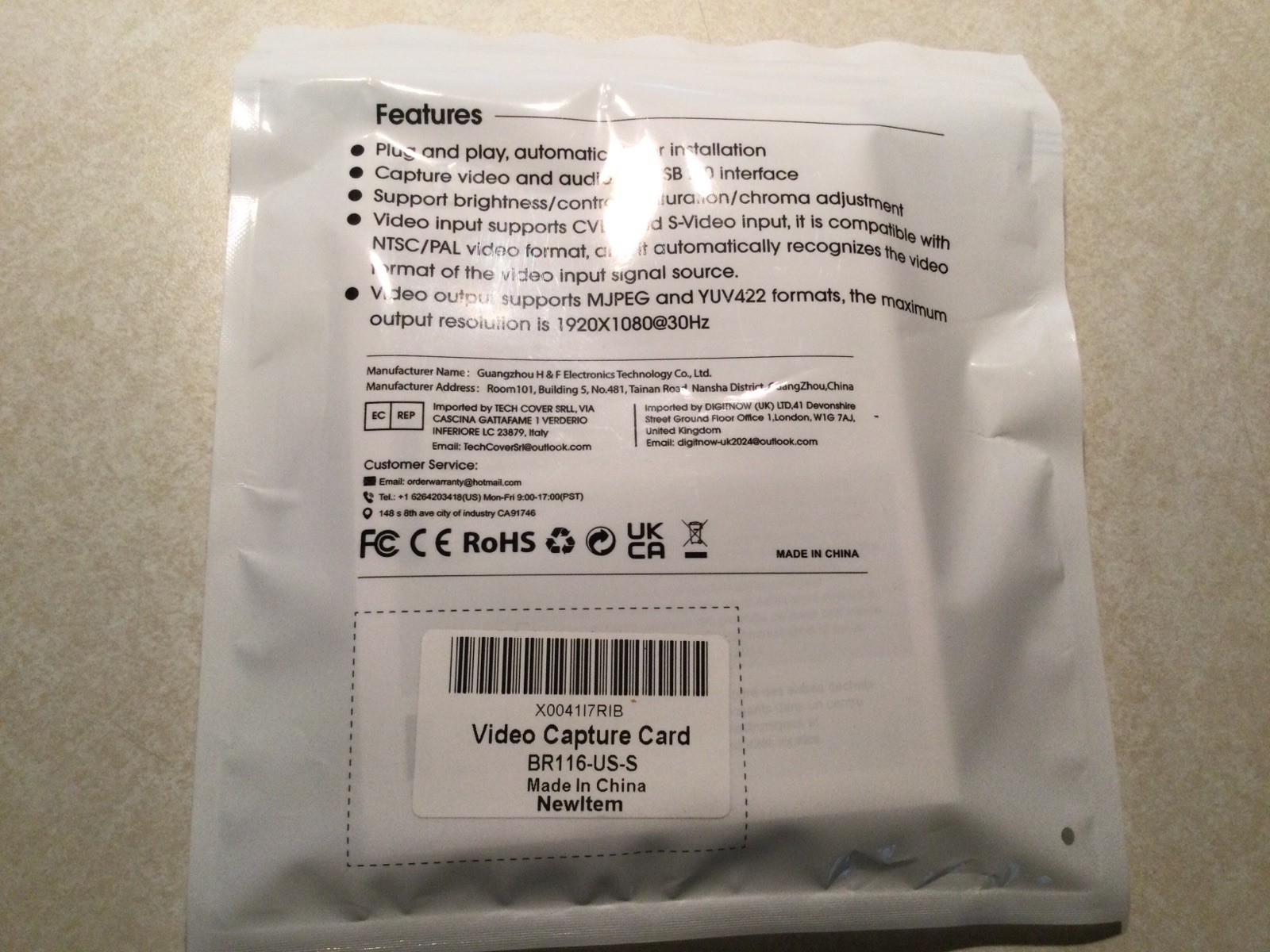 USB 2.0 Video Grabber (Video Capture Card) New