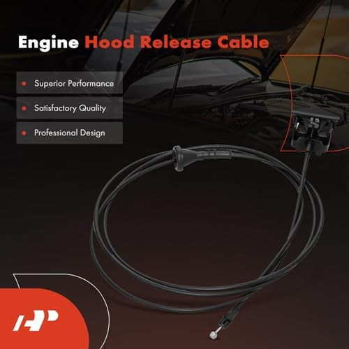 Front Hood Latch Release Cable with Handle Compatible with Chevrolet 2015-2020
