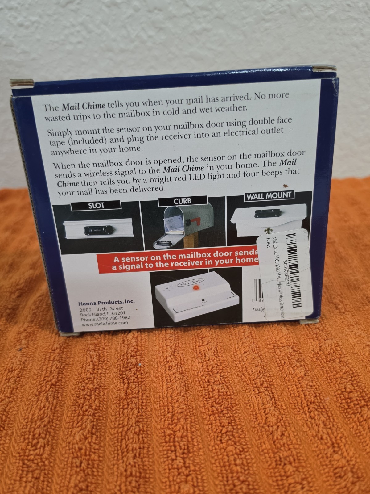 Mail Chime, Mailbox Alert, Mailbox Alarm, Wireless Mailbox Alert Model 1200