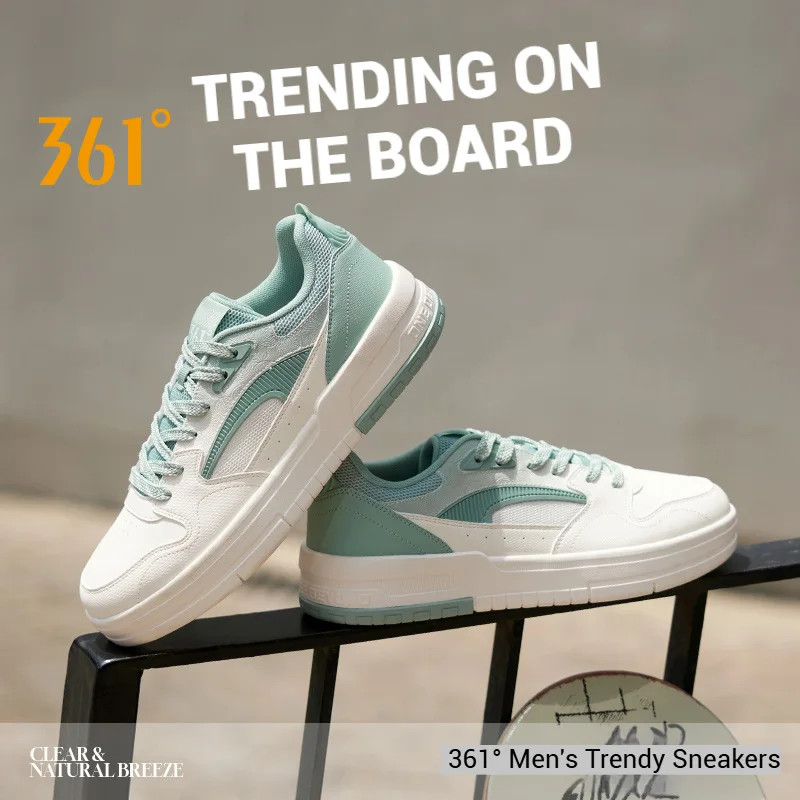 361 Degree NEW Men Skateboard Shoes Casual Splash Proof  Leisure Non-Slip Wear-R