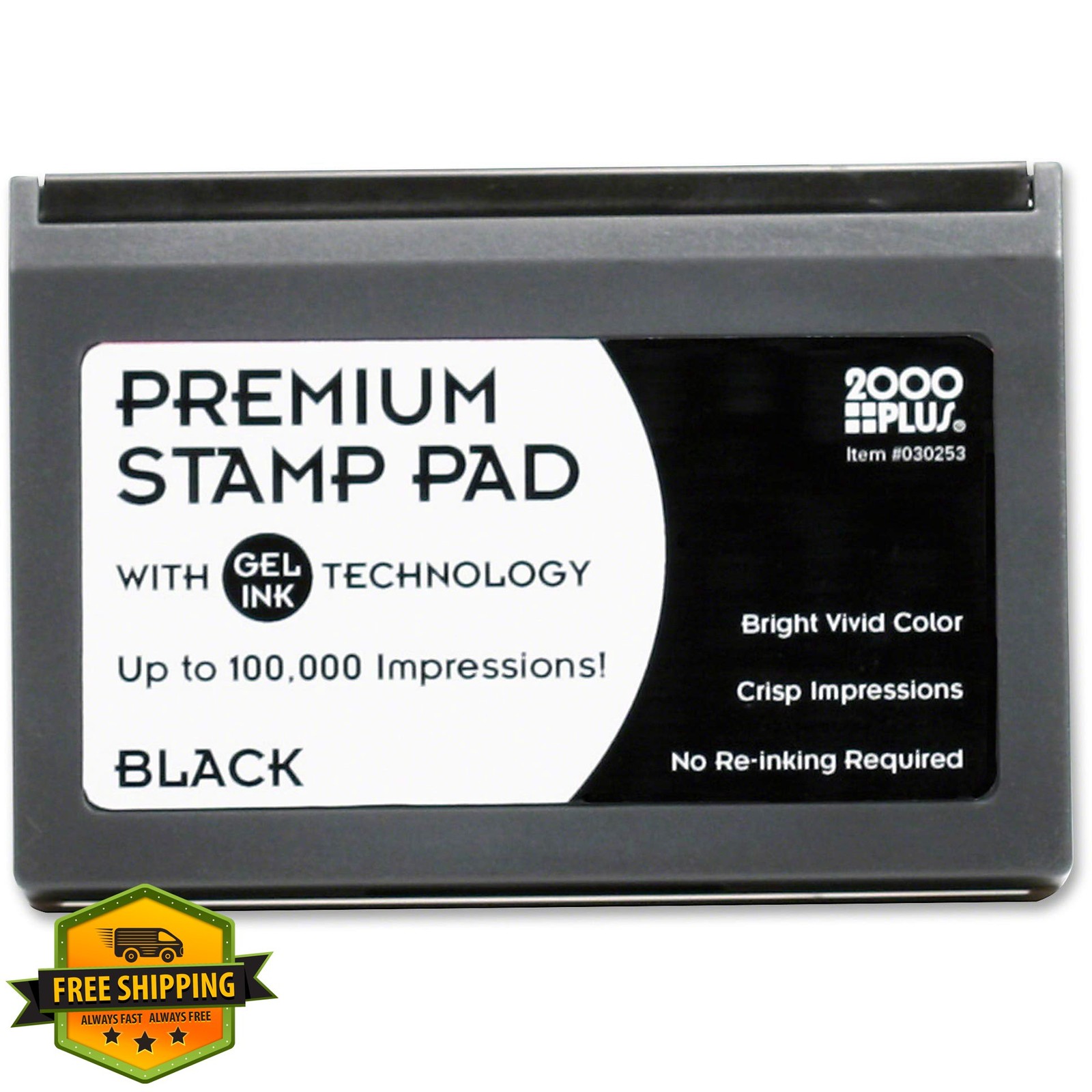 Cosco 2000 Plus Gel Stamp Pad 2-3/4x4-1/4 Black 030253