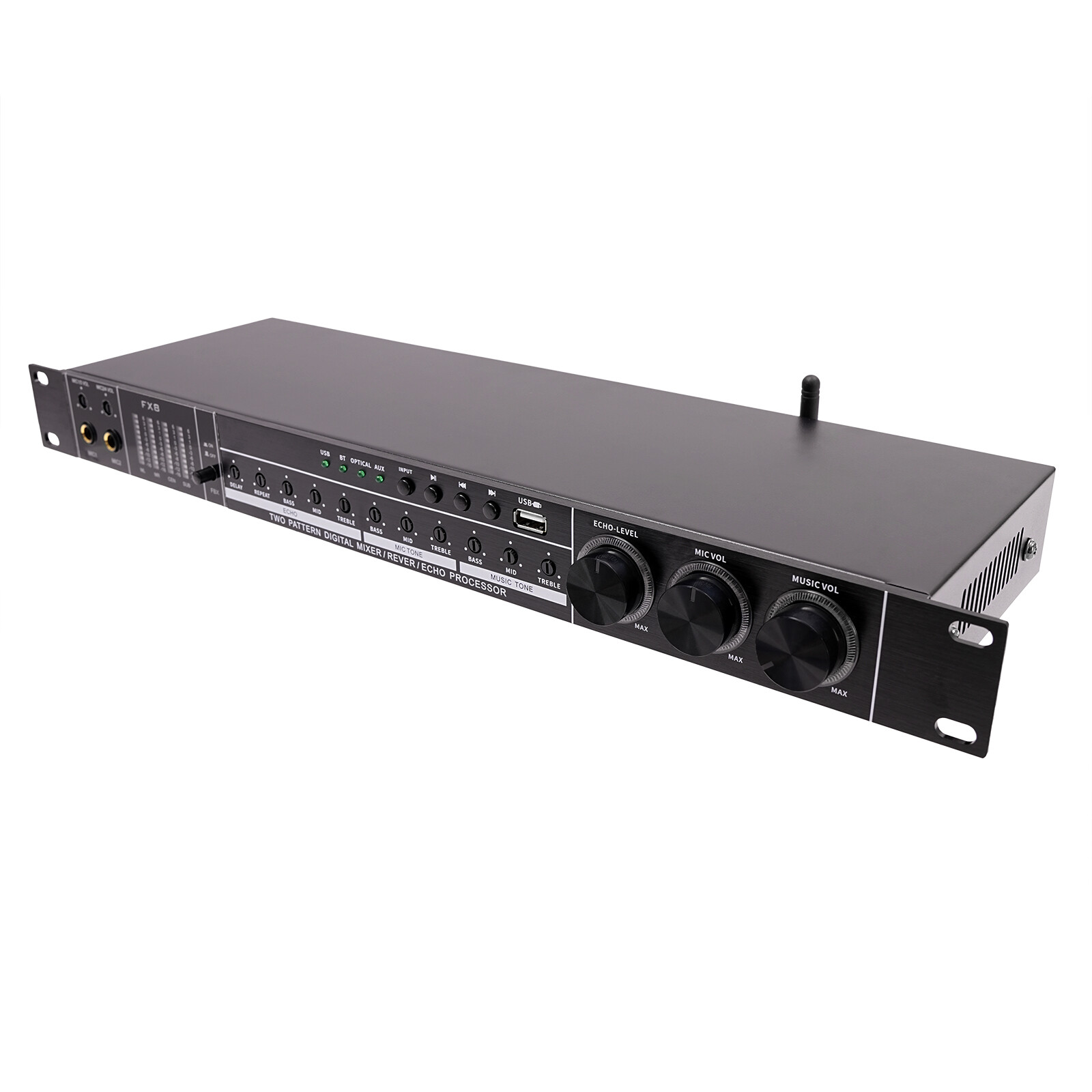 USB Audio Processor Mixer Professional Anti-howling Audio Processor w/ Bluetooth