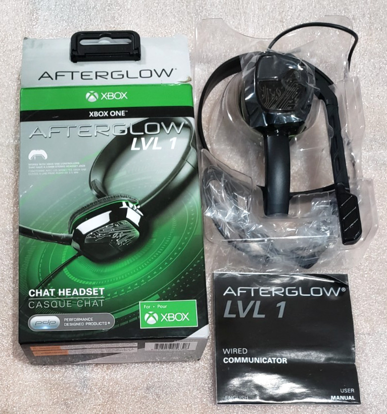 Xbox One Afterglow LVL 1 Wired Chat Headset with Noise-Cancelling Microphone NIB
