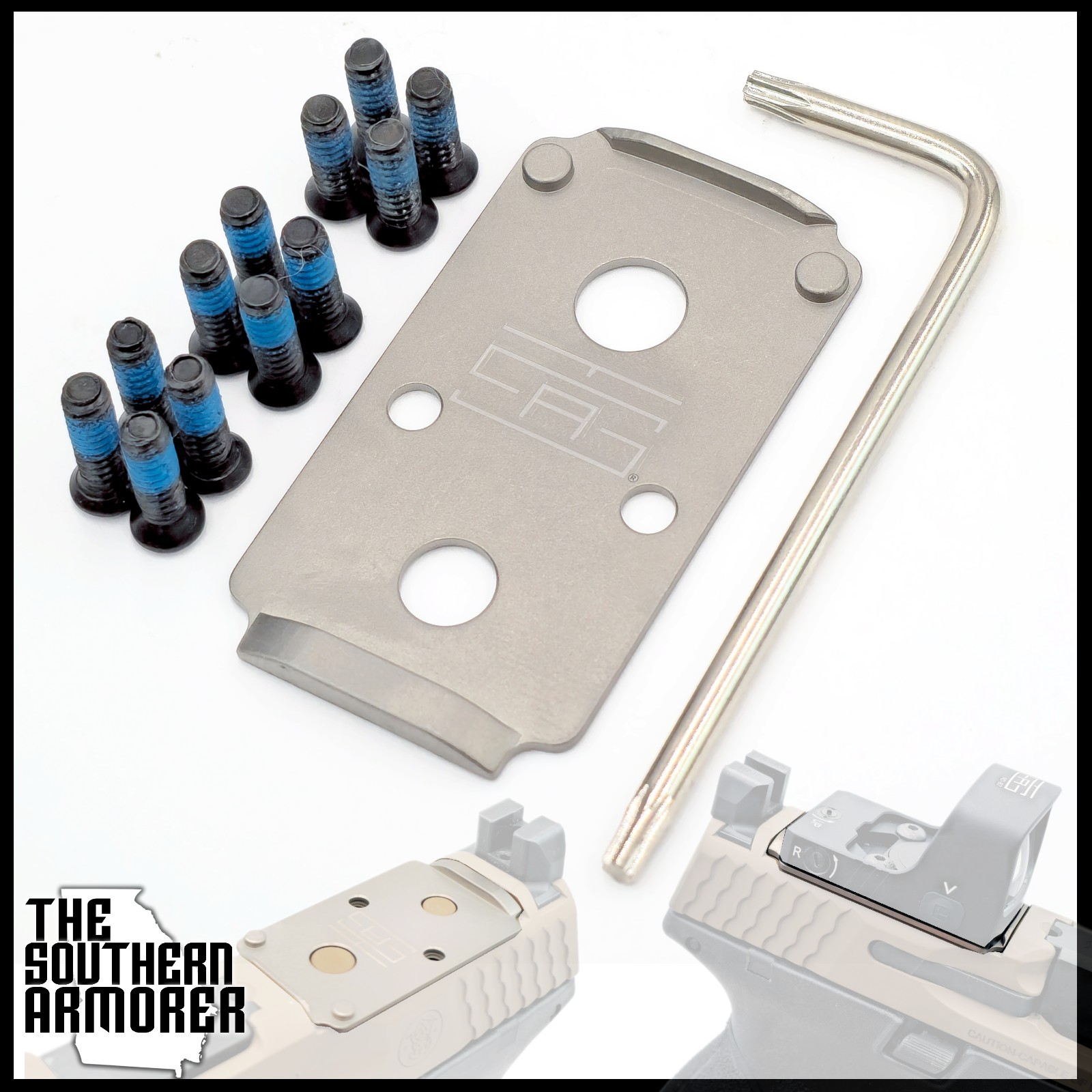 Adapter Plate for RMR Optic 407C 507C & S&W M&P M2.0 and -Screws & Hex Key incl