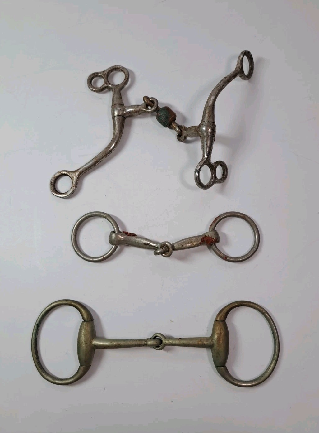 Lot Of 3 Assorted Type/Size Horse Bits