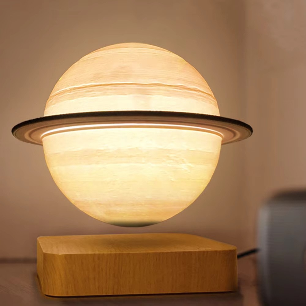 Magnetic Levitation Saturn Levitating Lamp LED Earth Floating Lamp Bedside Light