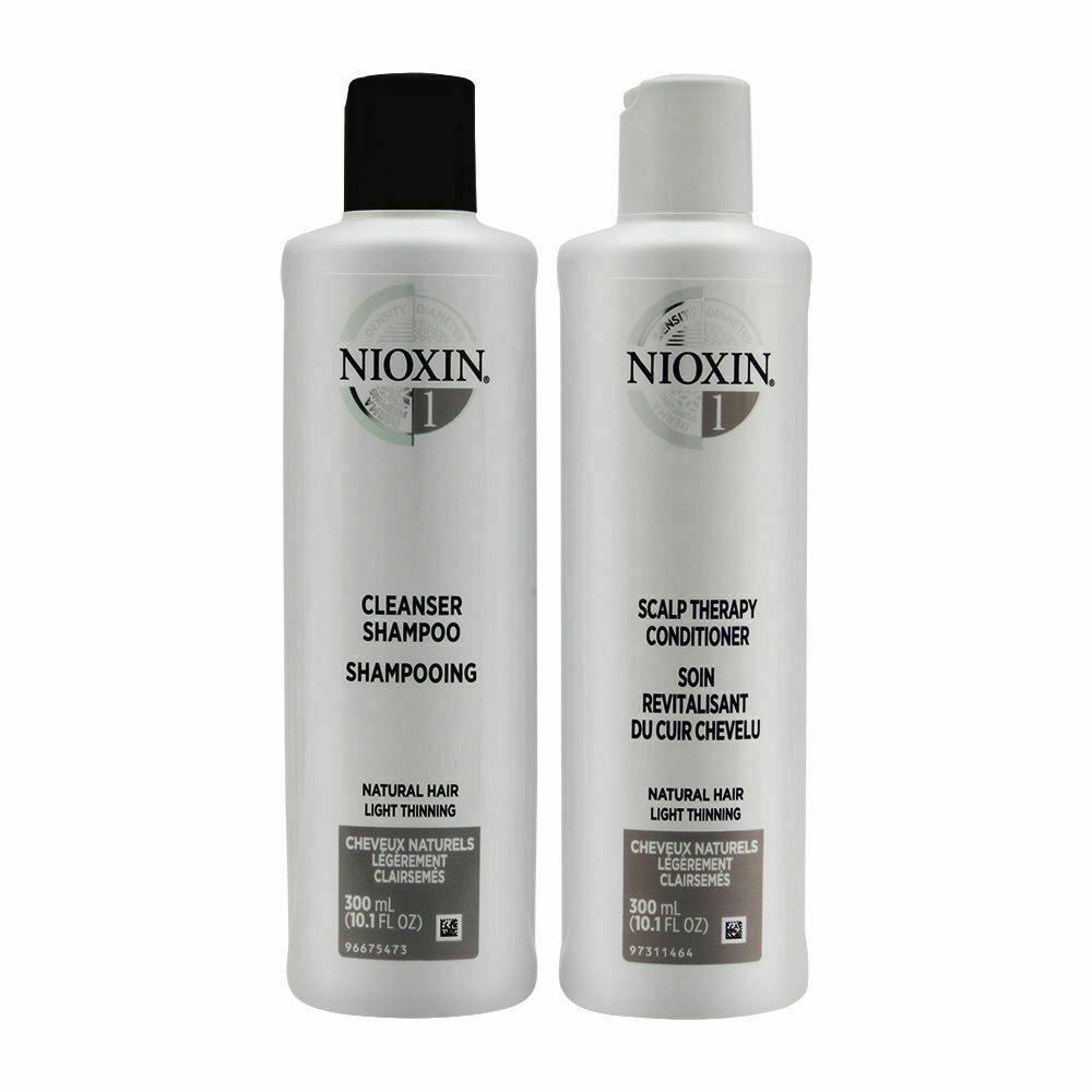 Nioxin System 1 Cleanser Shampoo & Scalp Therapy Conditioner Duo 10.1oz Scuffed