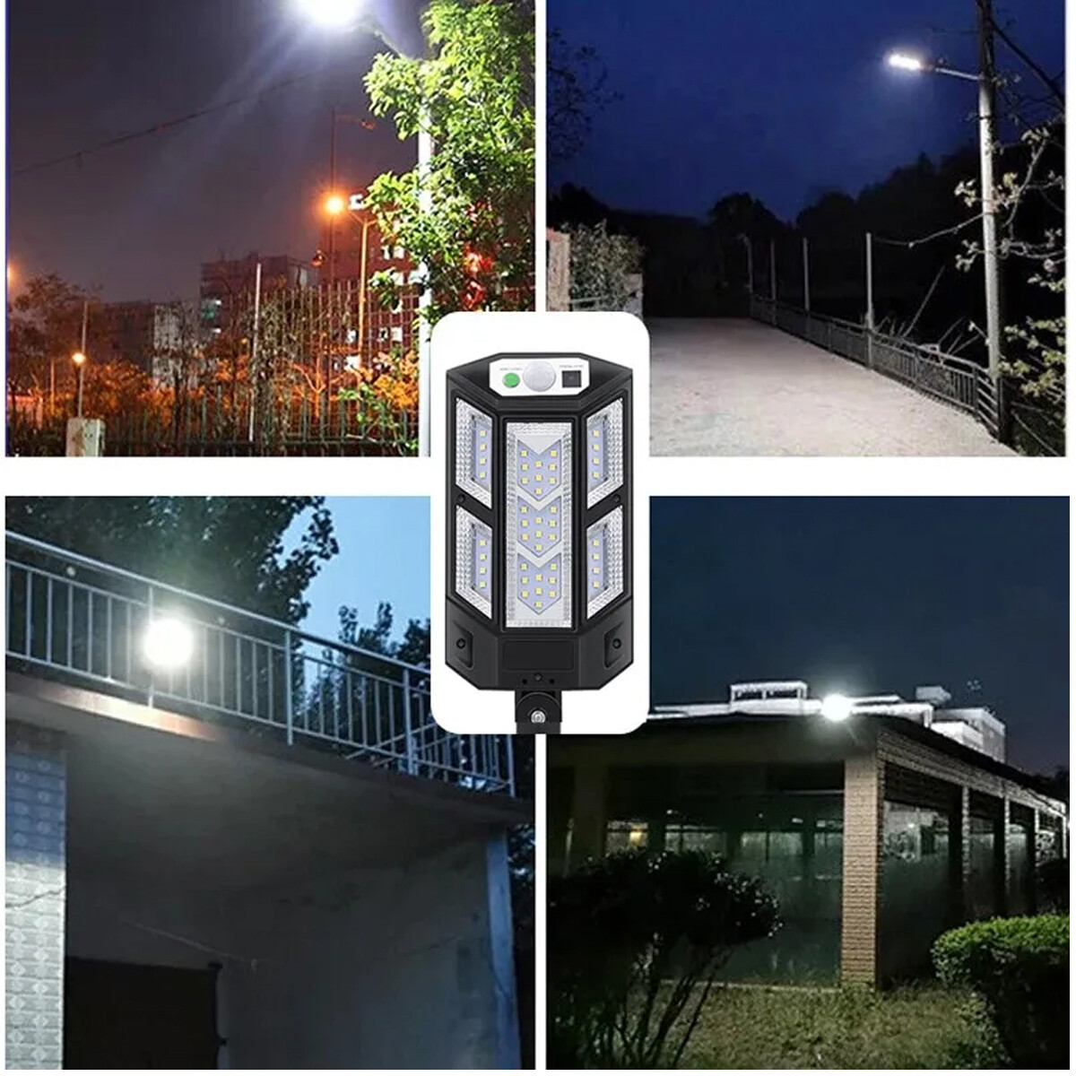2 pcs LED Solar Flood Light Security Motion Sensor Wall Street Yard Outdoor Lamp