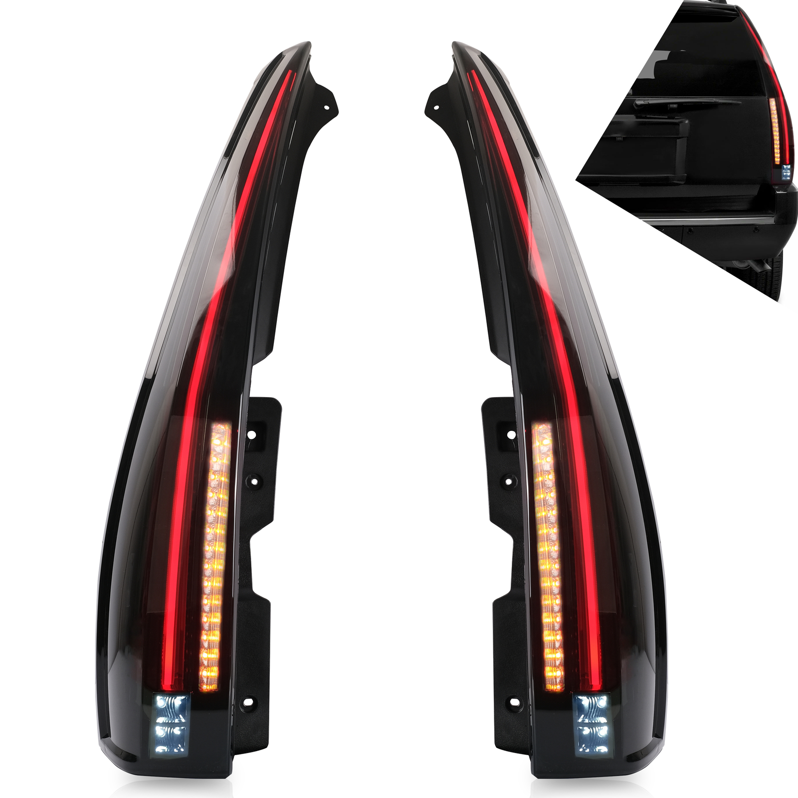 VLAND LED Tail Lights For 2007-2014 GMC Yukon Chevrolet Tahoe Suburban Rear Lamp