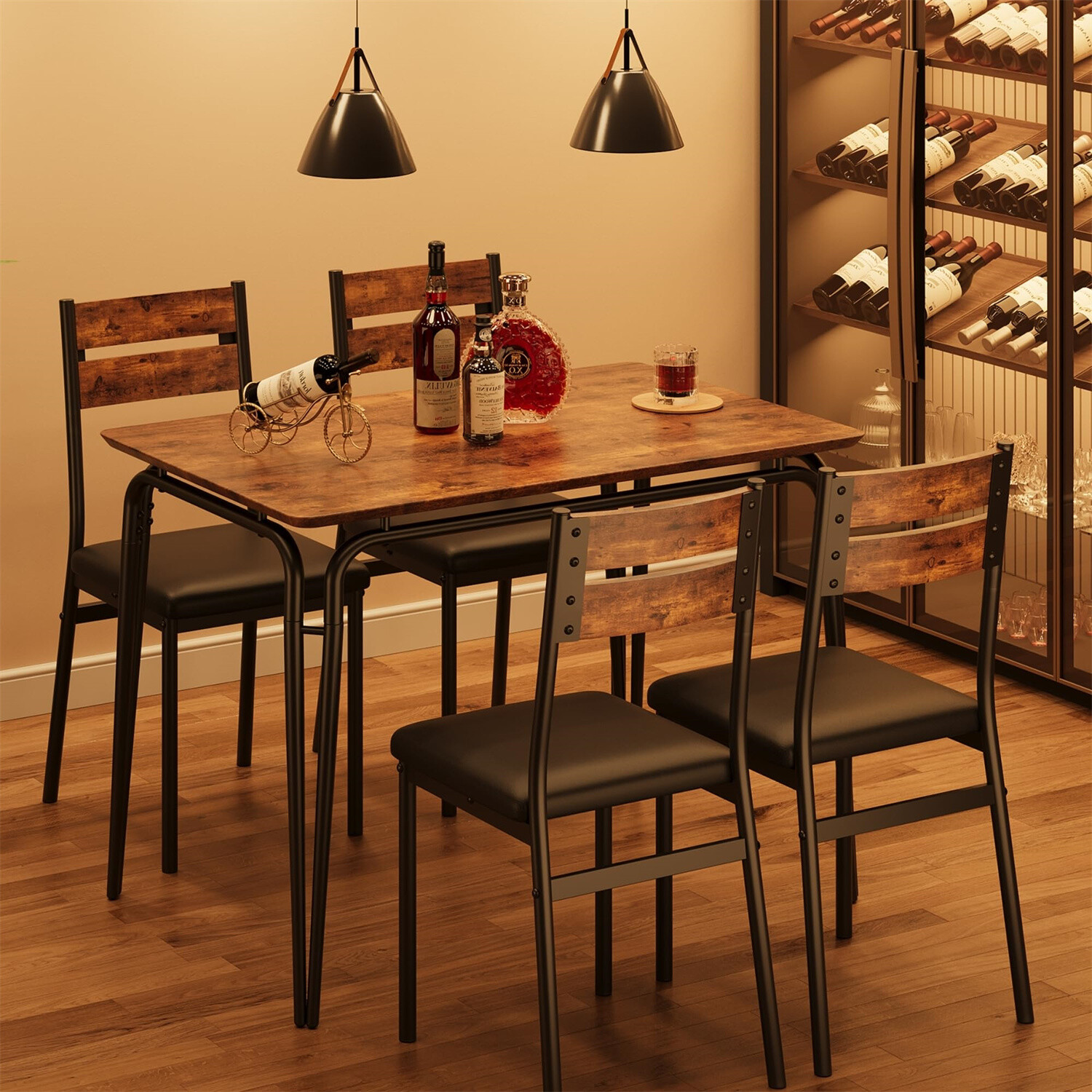 🔥Dining Table Set for 4 Kitchen Table and Chairs 5 Piece Kitchen Dining Room