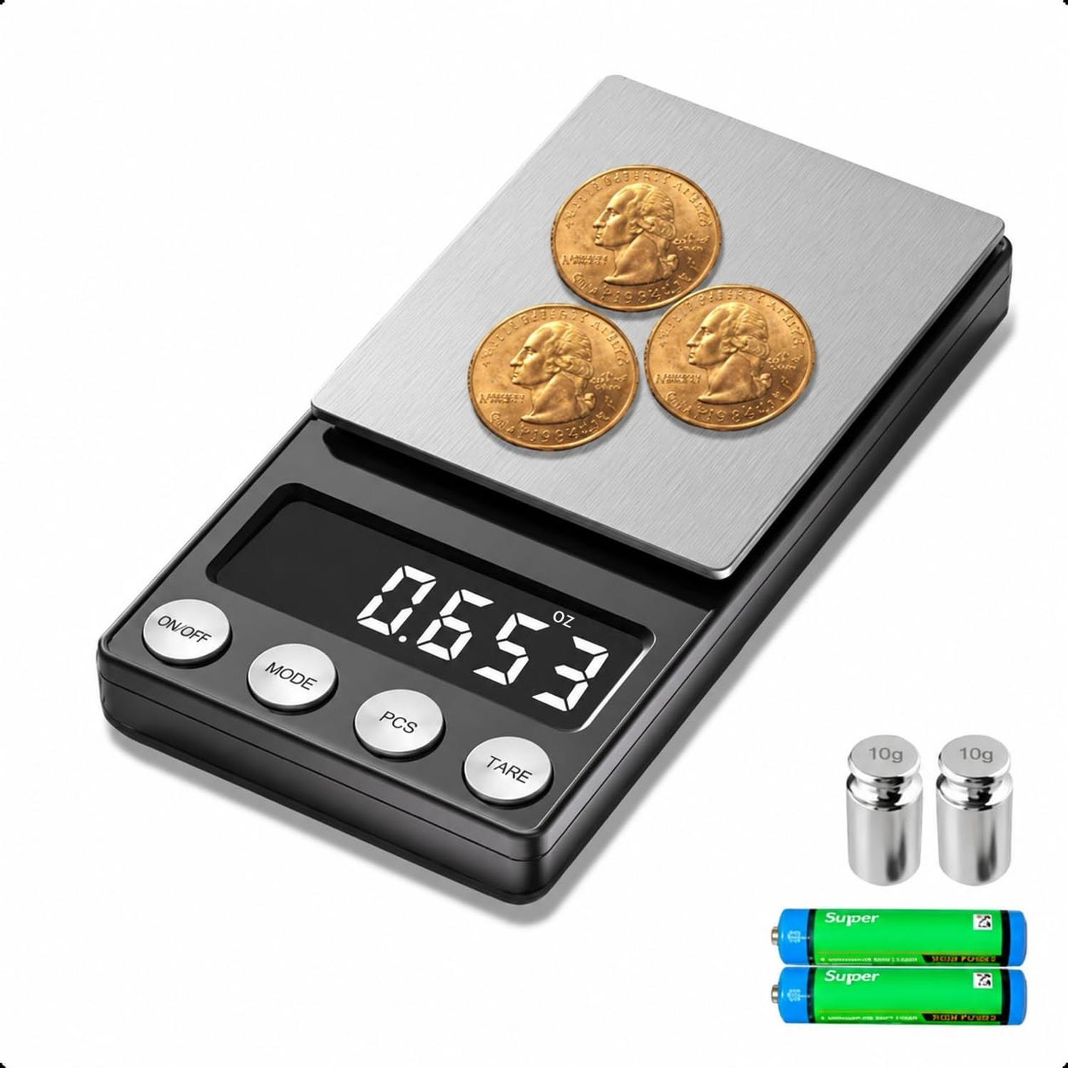 SKEAP Digital Coin Scale, Gram Scale 0.01g Accuracy for Coin Collectors, Bank...