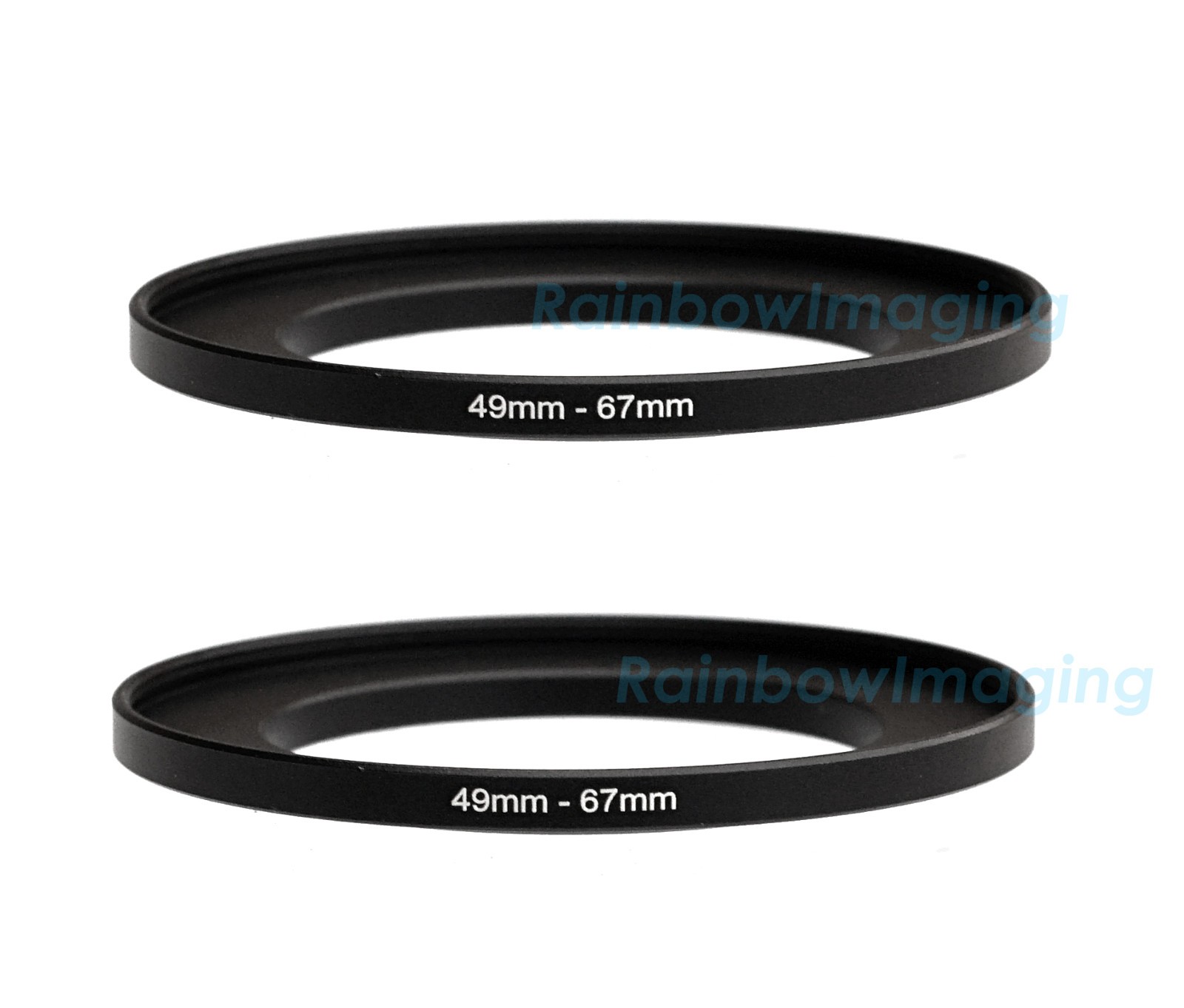 (2 Pcs) 49-67mm 49 mm to 67 mm Metal Step Up Lens Filter Ring Adapter US Seller
