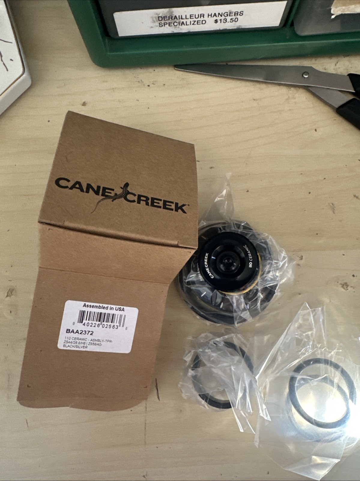 cane creek headset 110 Ceramic ZS44/28.6 H8 ZS56/40 Blk Silver BAA2372