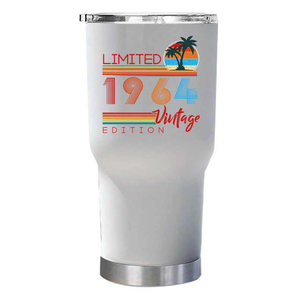 Limited Edition 1964 Tumbler 30oz Retro Sunset 61 Years 61st Happy Birthday Gift