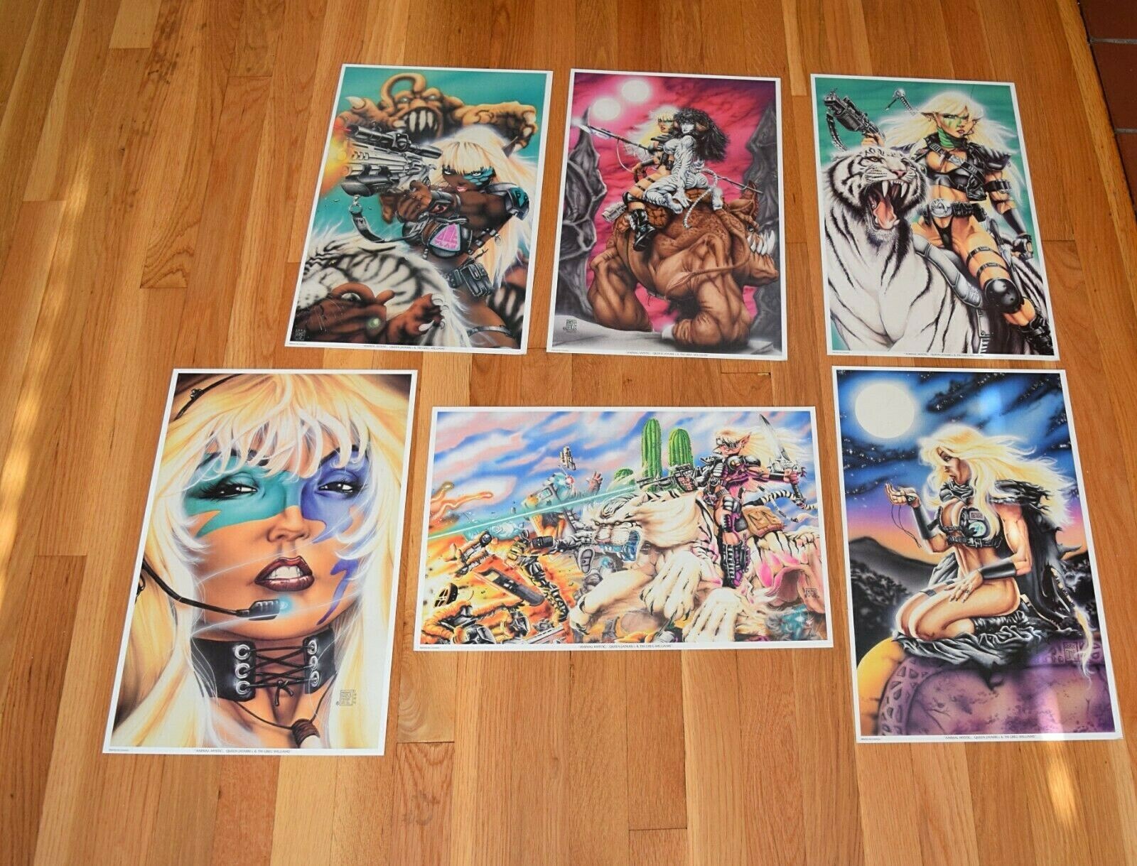 ANIMAL MYSTIC Set of 6 COLOR PRINTS QUEEN JATARRI The Dark One Posters 11" x 17"