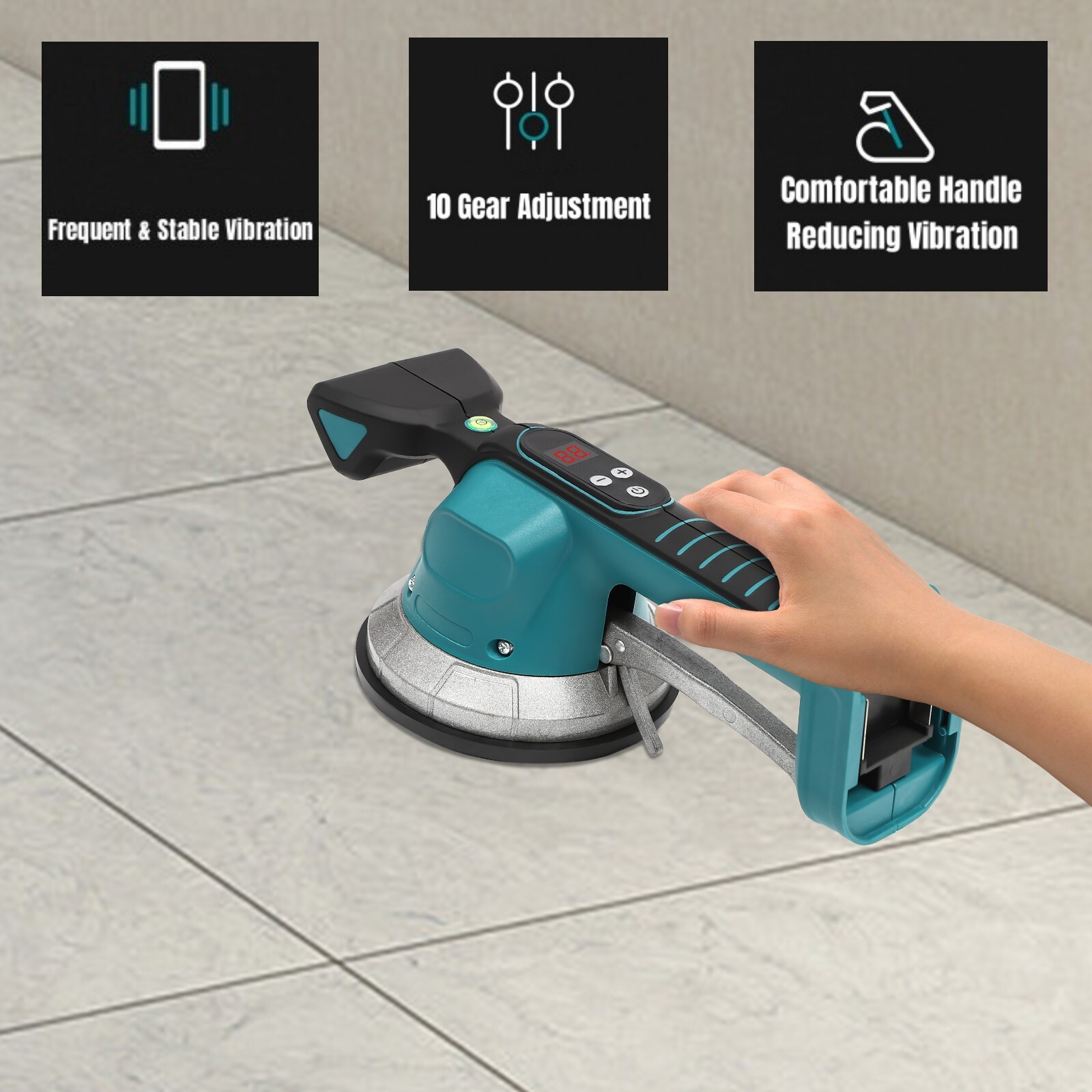 Electric Tile Vibrator Wall Floor Automatic Leveling Tiler Machine Tiling Tool