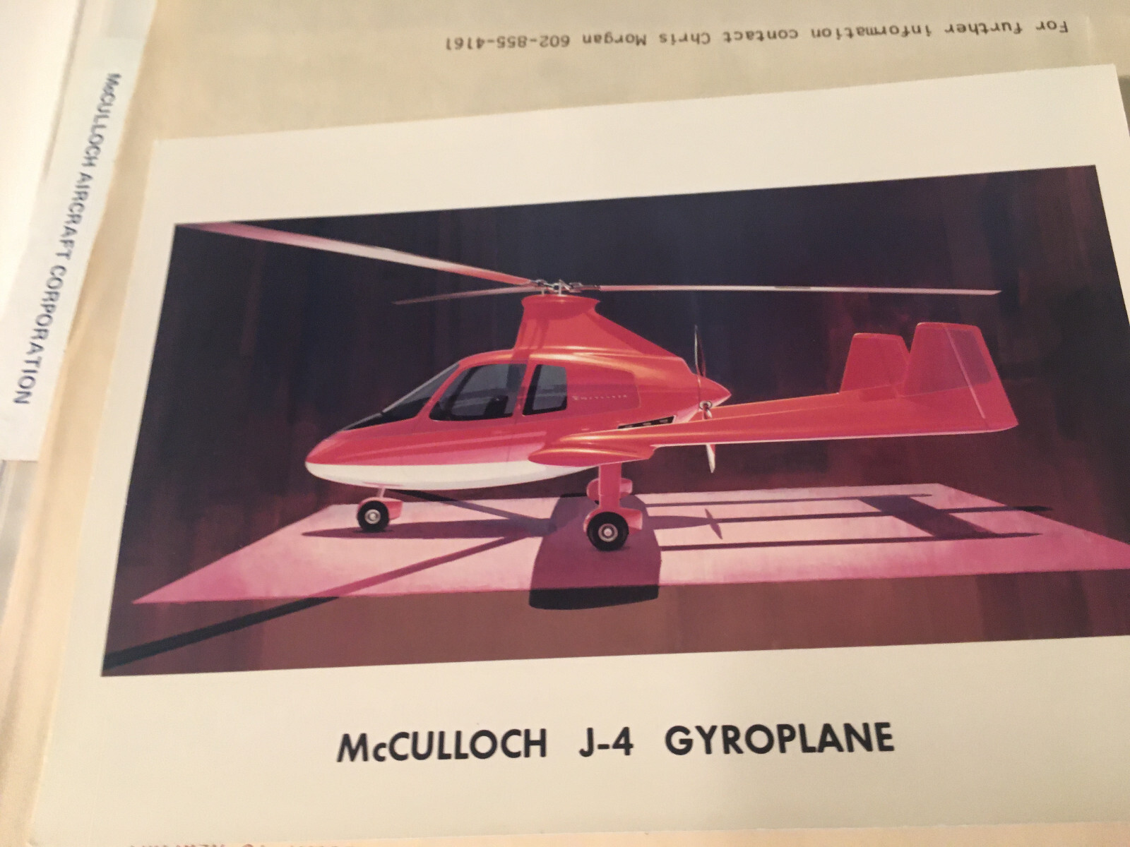 Aero Resourses "Super" J-2 GyroPlane Flight Manual & Sales data aka McCulloch J2