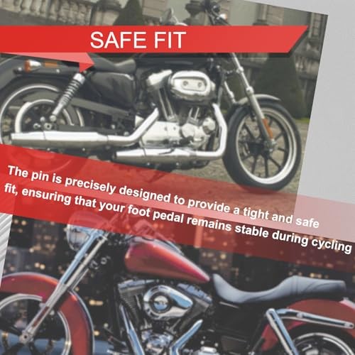 Motorcycle Foot Peg Mount Bolt Pin Kit, pin+Spring washer+Retaining ring, or