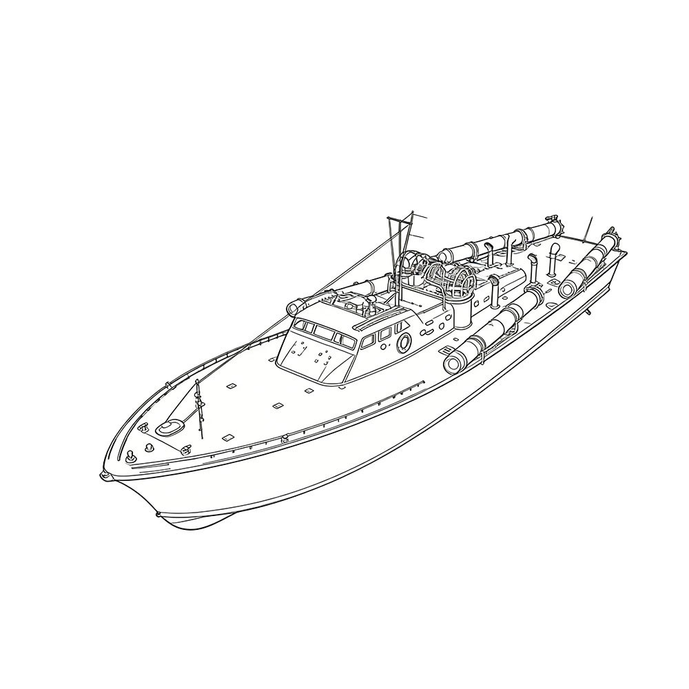 SSMODEL 1/72 Military Model USS Elco Class PT-20  Motor Torpedo Boat Full Hull