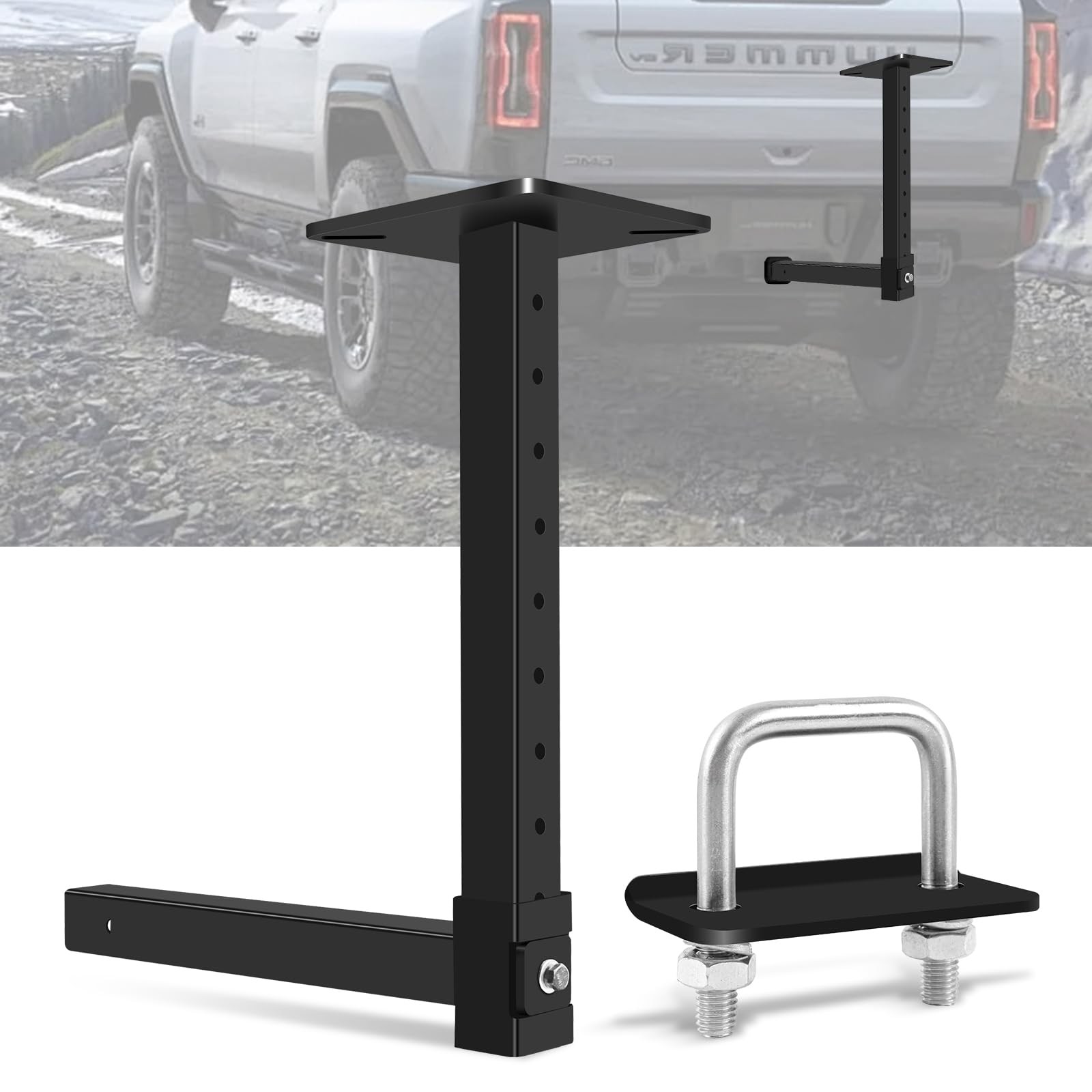 Heavy-Duty Hitch Vise Plate Adjustable Height Mount Truck Trailer 2-Inch Receive