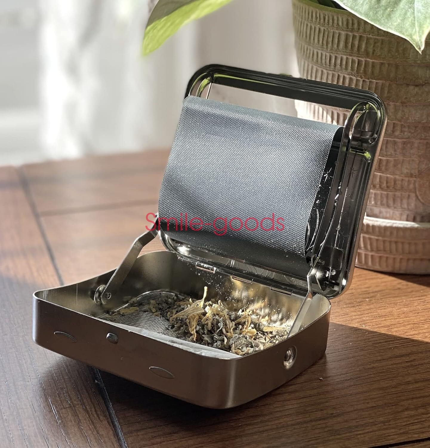 SILVER AUTOMATIC ROLLING Machine Tin Box Metal Roller Cigarette Tobacco Roll 5PC
