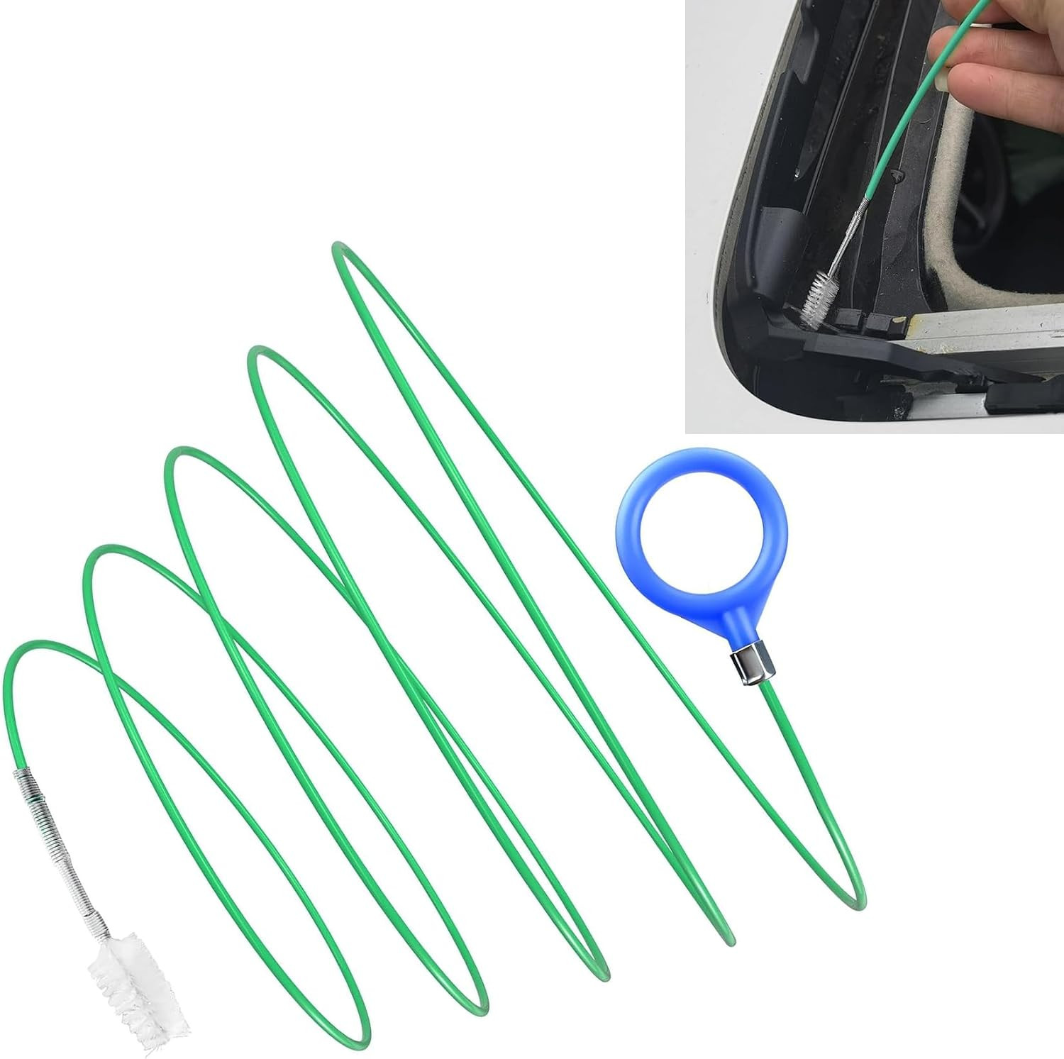 Auto Sunroof Drain Cleaning Tool, Car Wash Brush, 78 Inch Long Flexible Drain