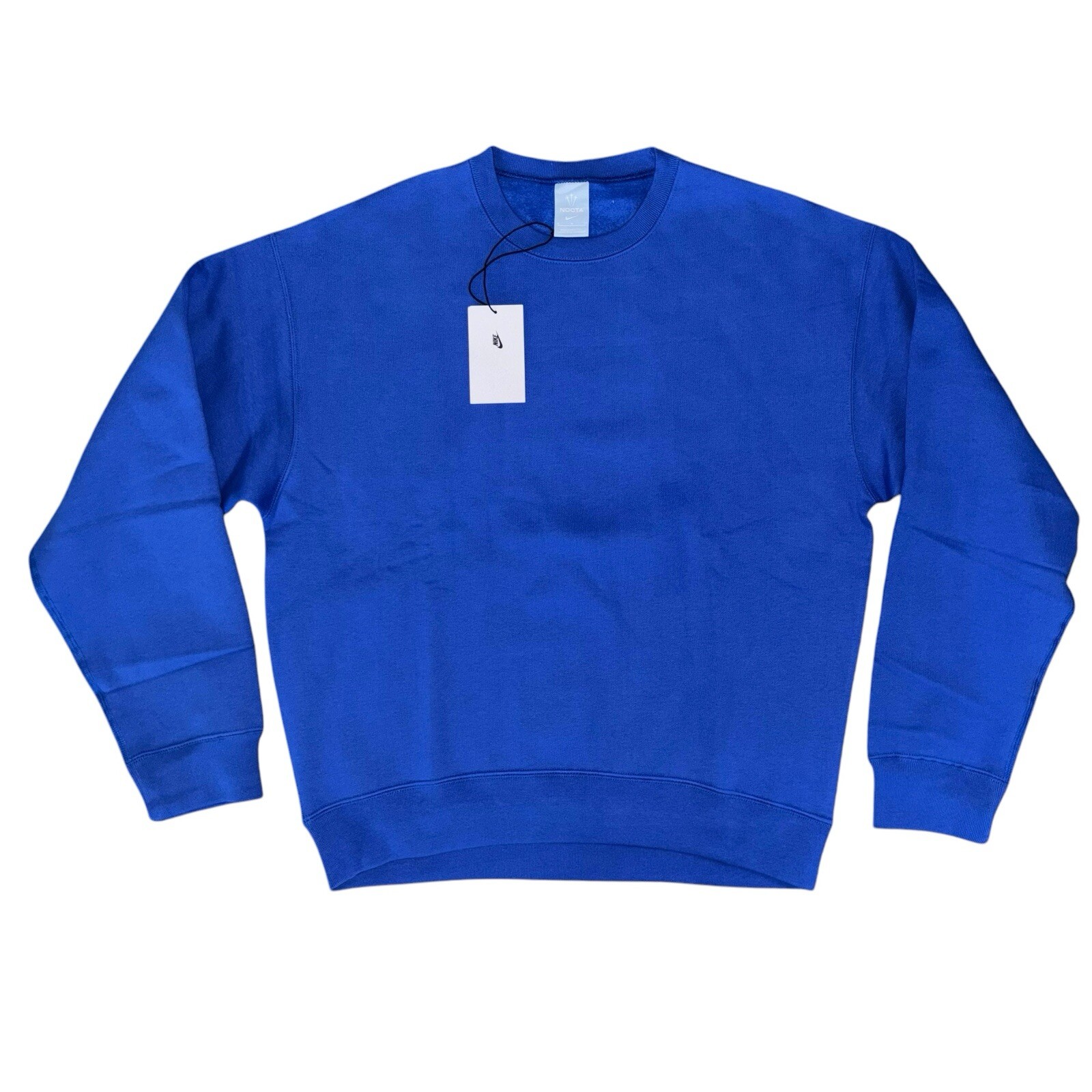Nike x Nocta Drake Cobalt Racer Blue Solo Swoosh Sweatshirt, Size Med FQ3553-480