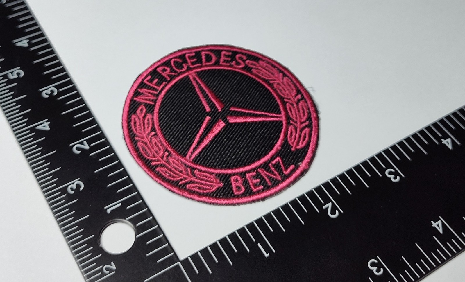 MERCEDES BENZ PATCH SEW/IRON ON PATCH BADGE EMBLEM BLACK RED HIGH QUALITY NEW