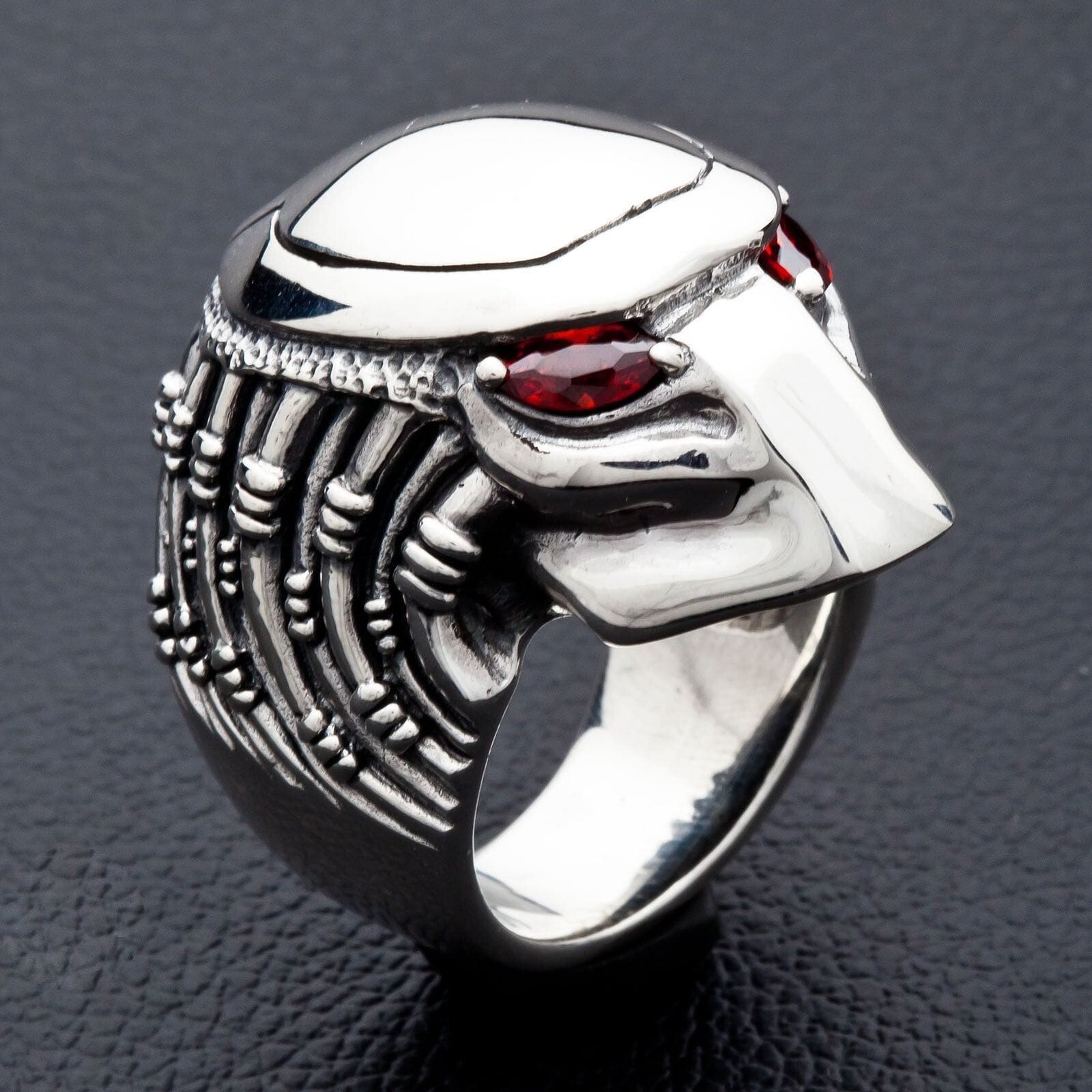 Sterling Silver Predator Head Ring